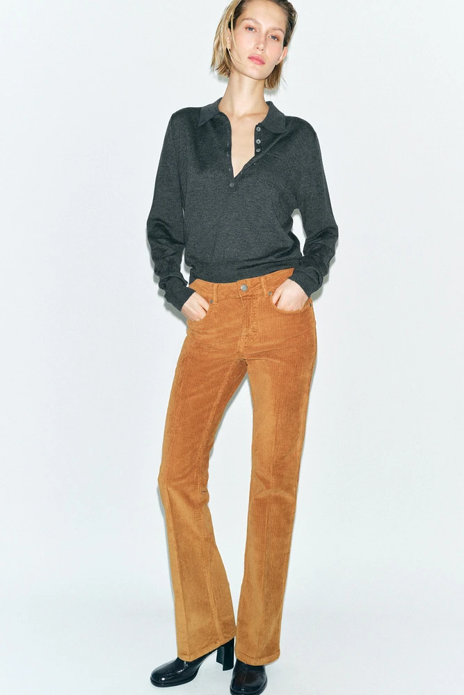 ZW COLLECTION CORDUROY FLARE PANTS