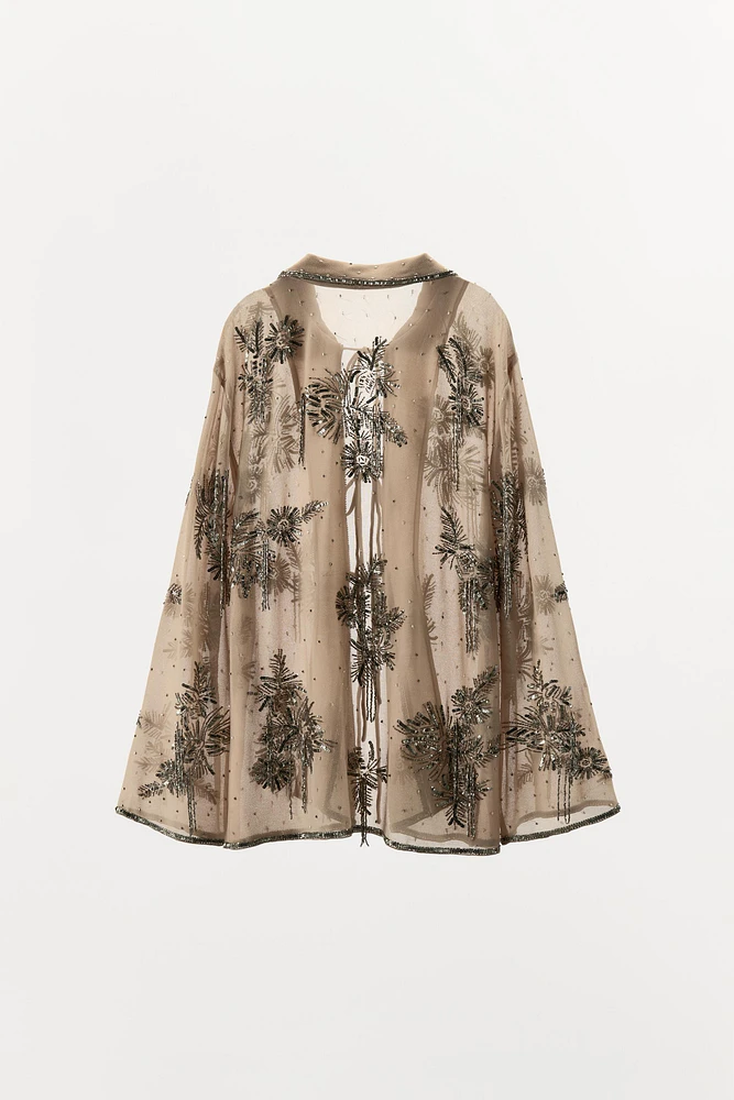 BEADED SEQUIN TOP
