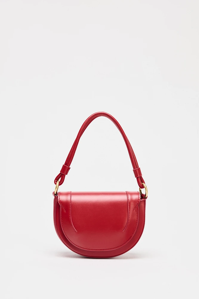 CONTRAST TOPSTITCH CROSSBODY BAG
