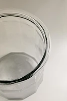 CLEAR GLASS TEALIGHT HOLDER