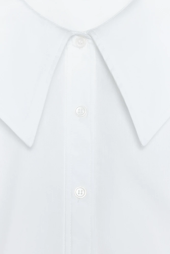 BIB COLLAR POPLIN SHIRT