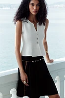 TOP EN MAILLE PÉPLUM