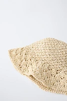 RAFFIA EFFECT HAT