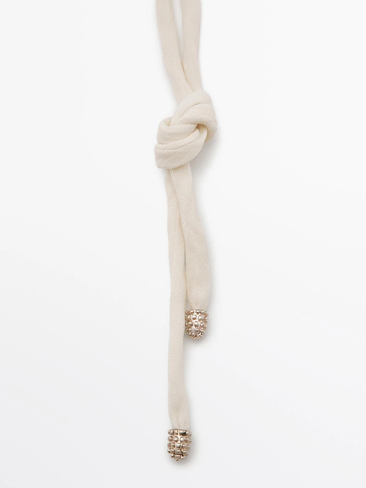 Collier corde soie étoile