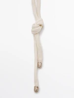 Collier corde soie étoile