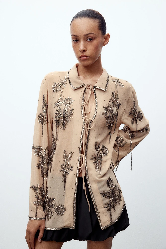 BEADED SEQUIN TOP