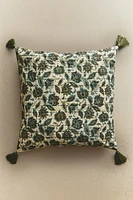 HOUSSE DE COUSSIN FLEUR ET POMPON