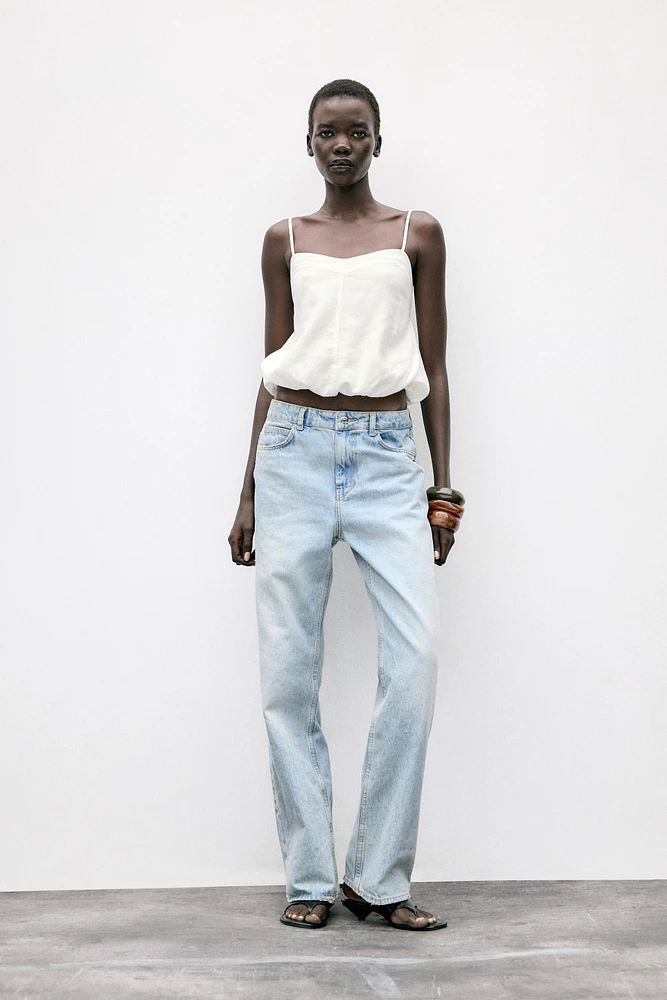 LINEN BALLOON TOP