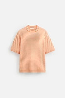 T-SHIRT EN MAILLE À TEXTURE RAYURES
