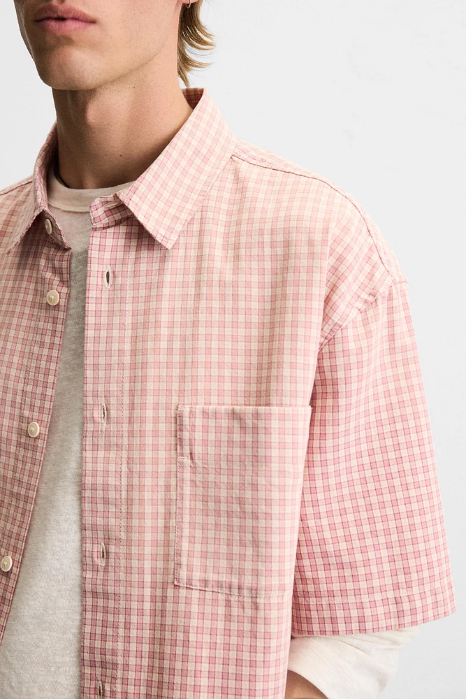 CHEMISE À CARREAUX EN COTON
