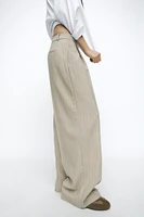 STRIPED HERRINGBONE PANTS