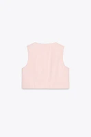 GILET COURT FENTES