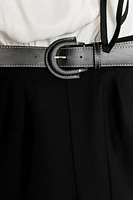 BELTED COMBINATION SHORT JUMPSUIT