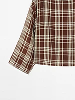 Flowing check blouse