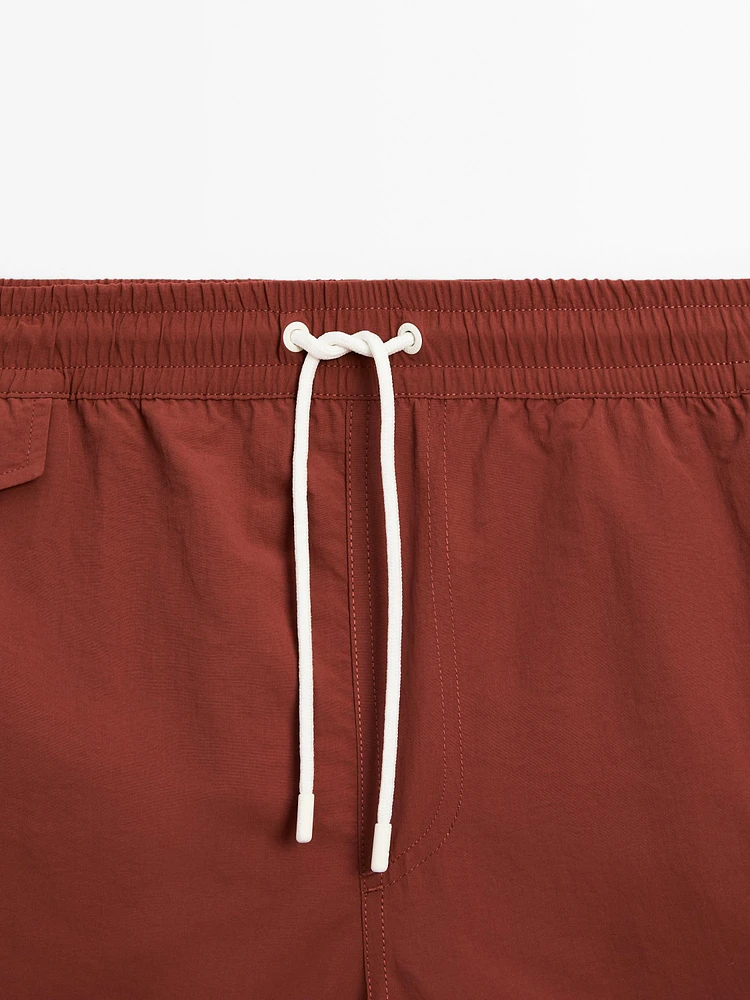 Short de bain uni regular ft