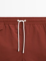 Short de bain uni regular ft