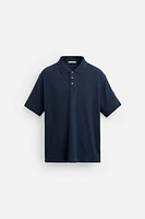 VERTICAL TEXTURED POLO SHIRT