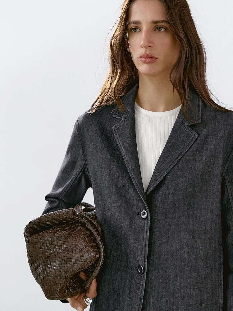 Blazer loose fit denim