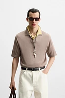VISCOSE KNIT POLO SHIRT