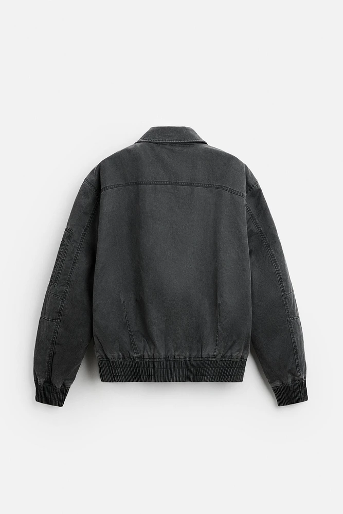 WAXED EFFECT WASHED JACKET