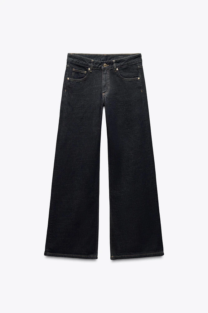 ZW COLLECTION WIDE LEG LOW RISE JEANS