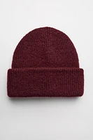 TURNED-UP KNIT BEANIE