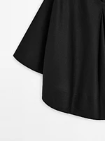 Chemisier cape fluide 100 % lin - STUDIO