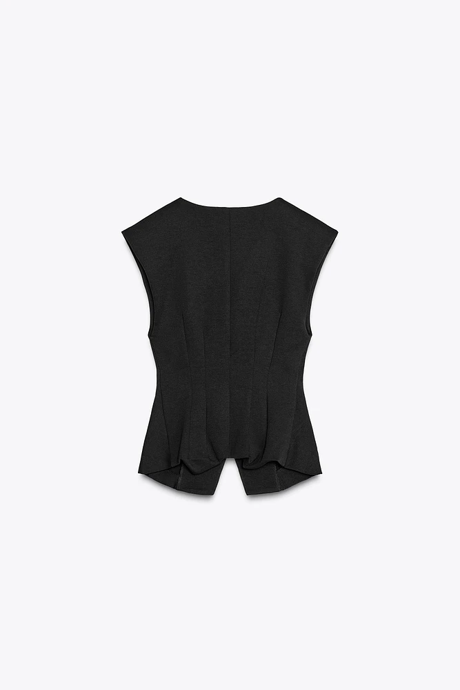 TOP GILET INTERLOCK