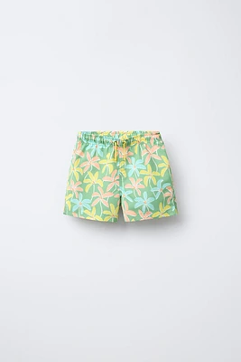 6-14 YEARS/REGULAR PALM TREE SWIM SHORTS