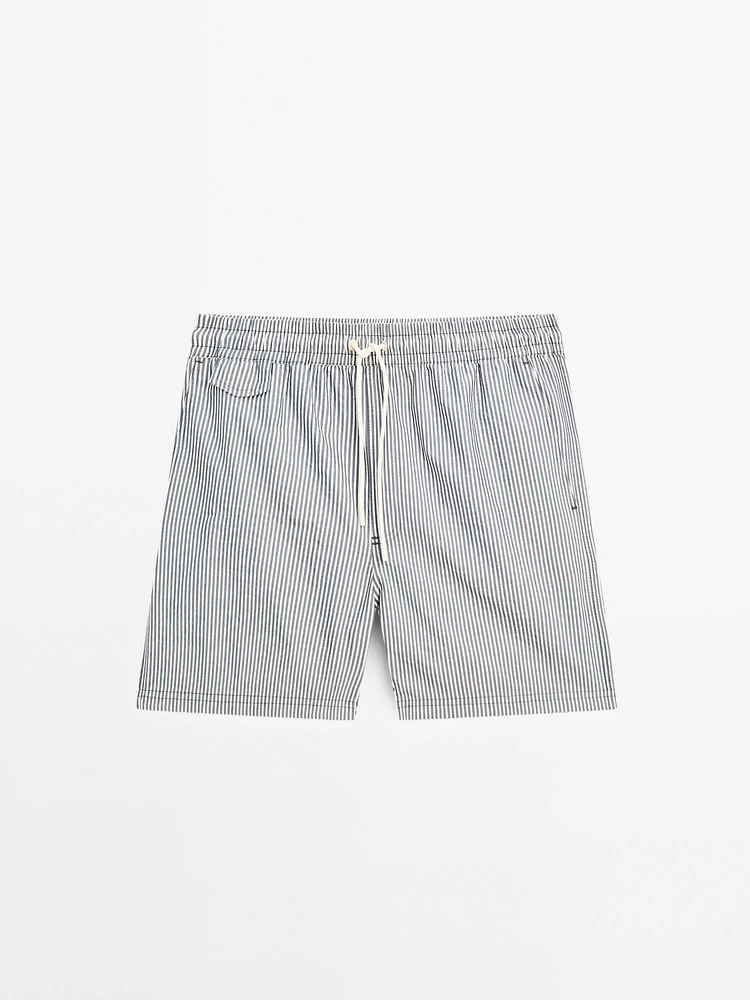 Maillot de bain seersucker rayures
