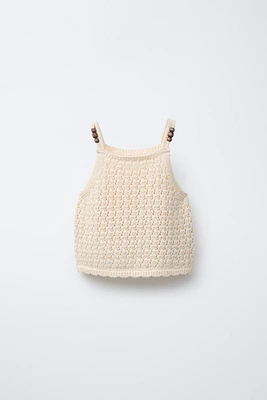 BEADED KNIT TOP