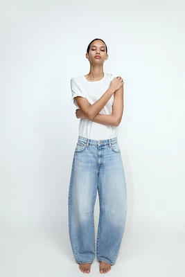 TRF MID WAIST BAGGY BALLOON JEANS