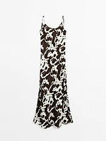 Robe midi nuisette à imprimé animal