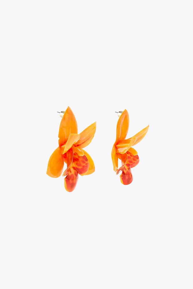 BOUCLES D'OREILLES FLEUR RÉSINE