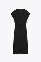 FLOWY BELTED DRESS