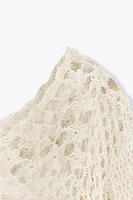 TEXTURED CROCHET KNIT TOP