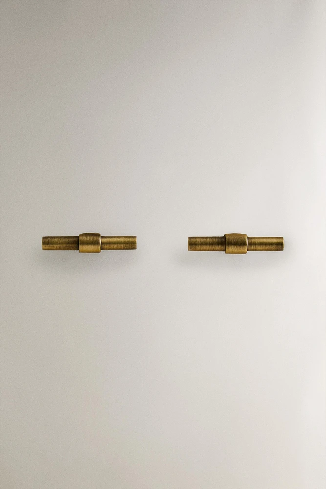 SET OF GOLD METALLIC KNOBS (SET OF 2