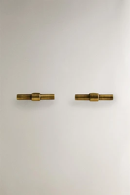 SET OF GOLD METALLIC KNOBS (SET OF 2