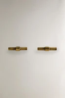 SET OF GOLD METALLIC KNOBS (SET OF 2