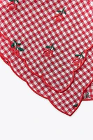 GINGHAM EMBROIDERED COLLAR