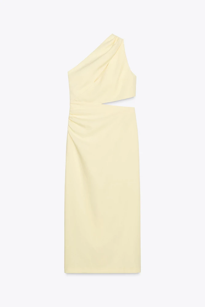 ASYMMETRIC CUT OUT MIDI DRESS
