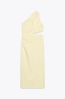 ASYMMETRIC CUT OUT MIDI DRESS