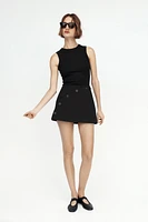 SPLIT SKIRT WITH BUTTONS