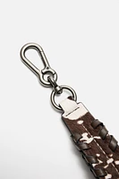 PORTE-CLÉS EN CUIR À IMPRIMÉ ANIMALIER