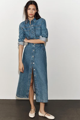 Z1975 DENIM MIDI DRESS