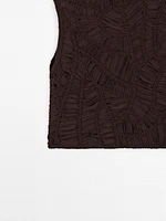 Openwork crochet top