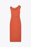 DRAPED MIDI DRESS