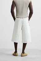 OVERSIZED FIT DENIM BERMUDA SHORTS