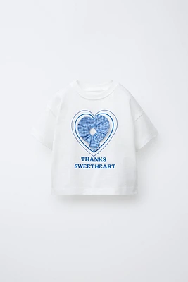 T-SHIRT APPLIQUÉ CARREAUX VICHY