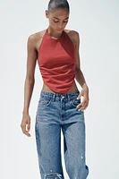 OPEN-BACK HALTER TOP